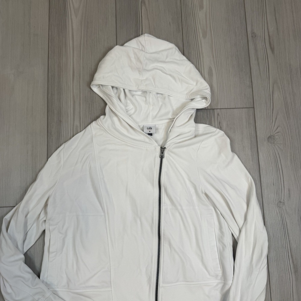 Cabi Debut Zip Up #6254 White Women's Size Medium Pockets - Picture 2 of 10
